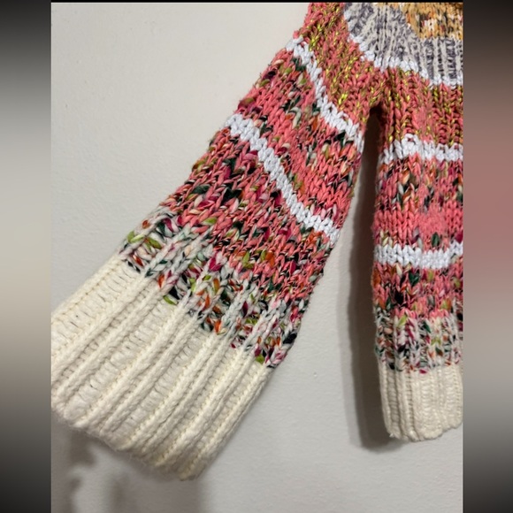 Anthropologie Kahlo Chunky Striped Jumper Sweater Alpaca Wool Blend Size Medium - Picture 6 of 11